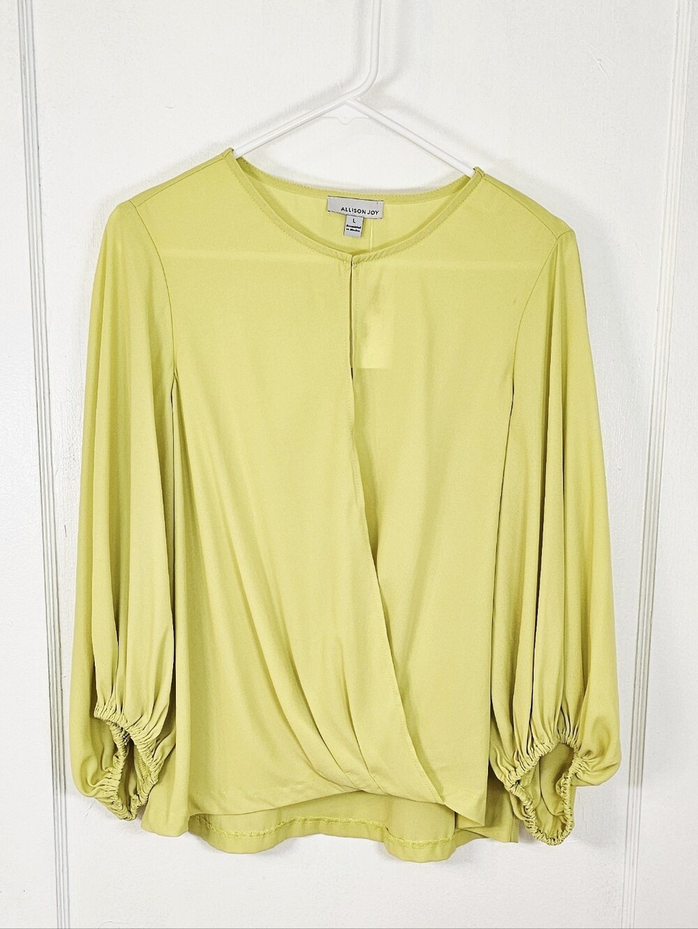 Ettie Keyhole Crossover Top Lime Green By Allison Joy